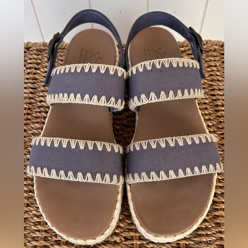 Bobs from Skechers Plush Foam Stormy Kiss Secure Storm‎ Sandals Slate Size 8.5